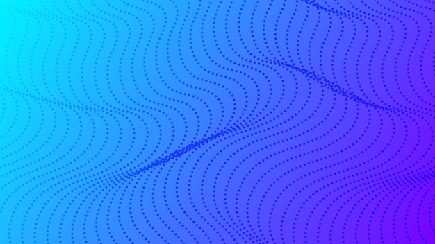 Fondo degradado de semitono con puntos. Patrón de arte pop punteado azul abstracto en estilo cómic. Ilustración vectorial