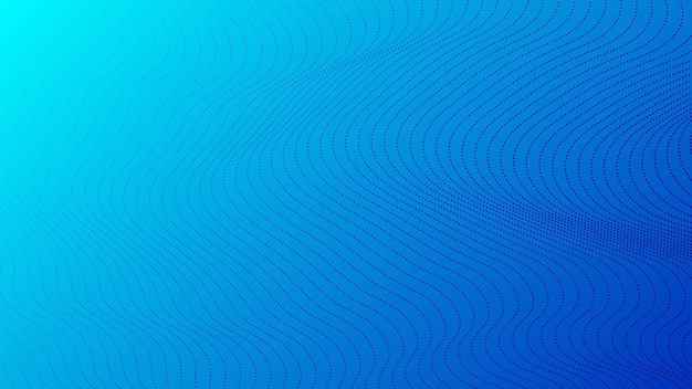 Fondo degradado de semitono con puntos. Patrón de arte pop punteado azul abstracto en estilo cómic. Ilustración vectorial