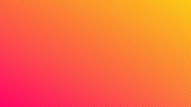 Fondo degradado de semitono con puntos. Patrón de arte pop punteado naranja abstracto en estilo cómic. Ilustración vectorial