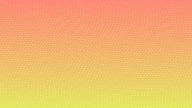 Fondo degradado de semitonos con puntos Patrón de arte pop punteado naranja abstracto en estilo cómico Ilustración vectorial