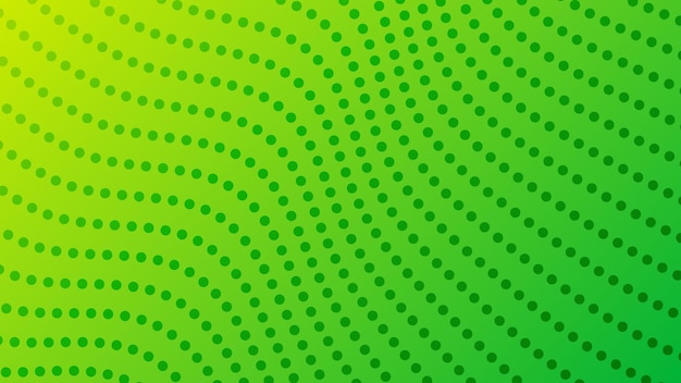 Fondo degradado de semitonos con puntos. patrón de arte pop con puntos verdes abstractos en estilo cómico. ilustración vectorial