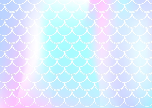 Fondo degradado de sirena con escalas holográficas