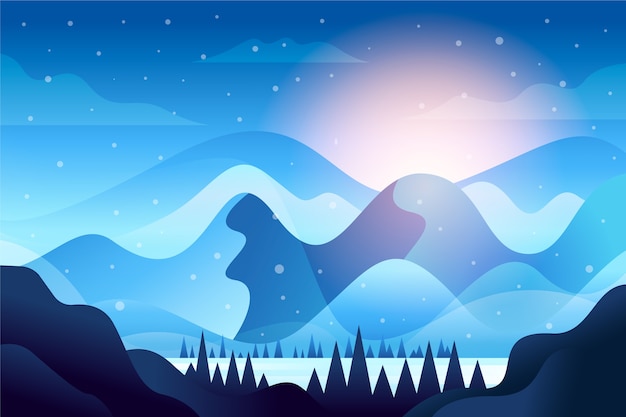Fondo degradado solsticio de invierno