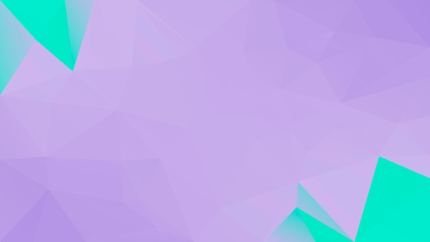 Fondo degradado triángulo horizontal abstracto. Telón de fondo poligonal morado y turquesa para aplicaciones móviles y web. Bandera abstracta geométrica de moda. Folleto de concepto de tecnología. Estilo mosaico.