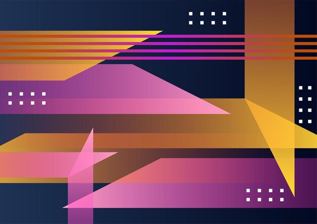 Fondo degradado de vector geométrico colorido abstracto