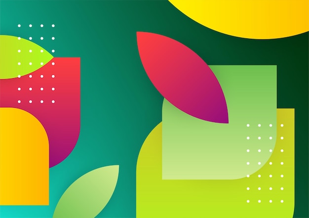 Fondo degradado de vector geométrico colorido abstracto