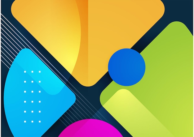 Fondo degradado de vector geométrico colorido abstracto