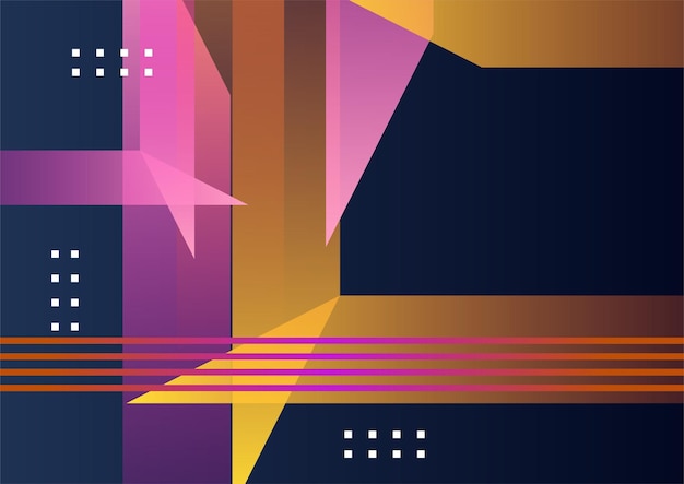 Fondo degradado de vector geométrico colorido abstracto