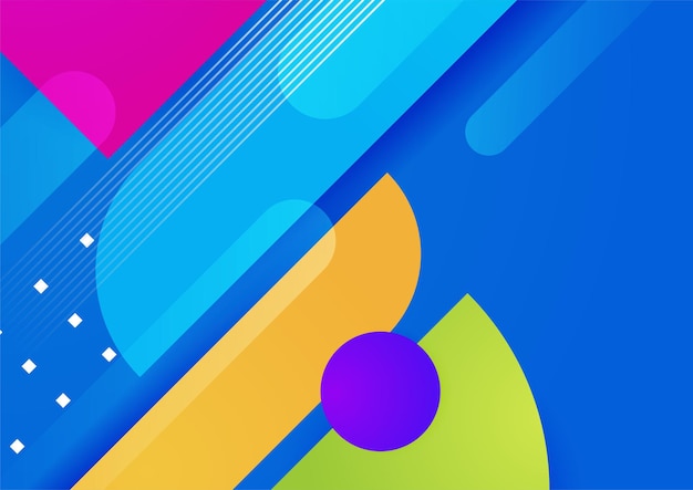 Fondo degradado de vector geométrico colorido abstracto
