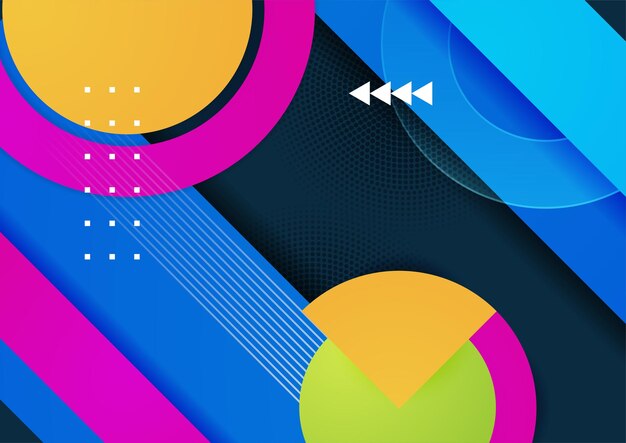 Fondo degradado de vector geométrico colorido abstracto