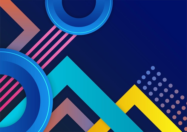 Fondo degradado de vector geométrico colorido abstracto