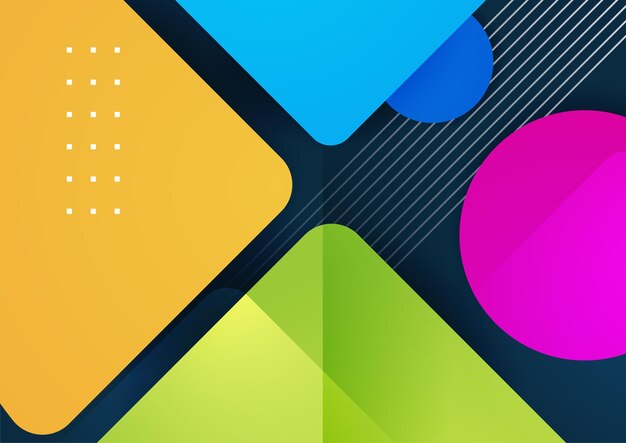 Fondo degradado de vector geométrico colorido abstracto