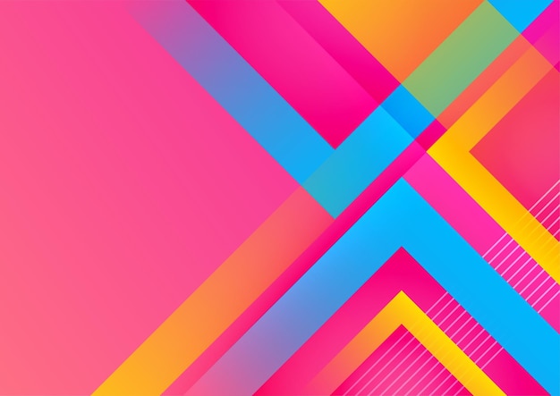 Fondo degradado de vector geométrico colorido abstracto