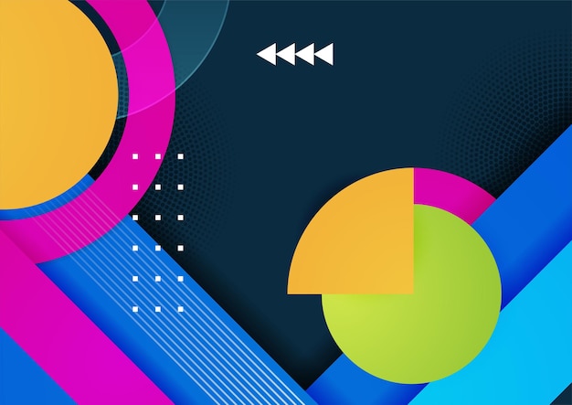Fondo degradado de vector geométrico colorido abstracto