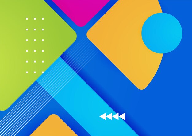 Fondo degradado de vector geométrico colorido abstracto
