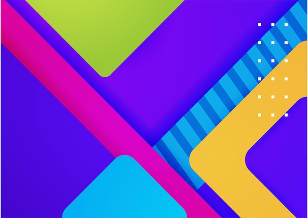 Fondo degradado de vector geométrico colorido abstracto