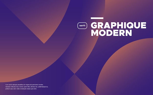 Fondo de degradados mínimos Banner de composición de formas geométricas
