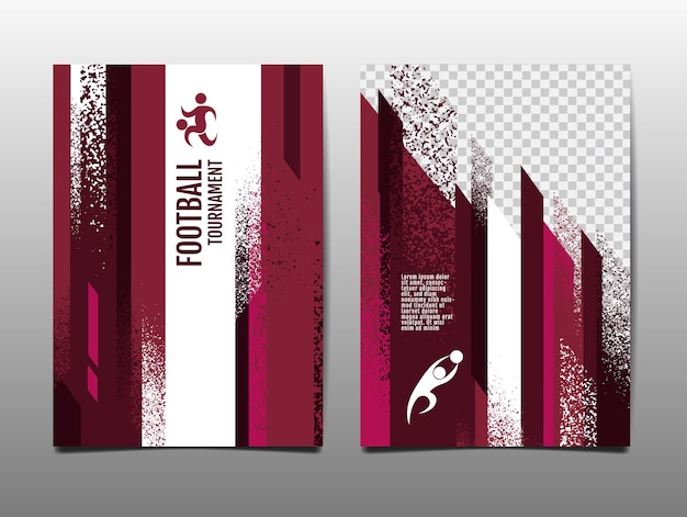 Fondo de deporte de tono magenta rojo de fútbol de diseño de plantilla de diseño