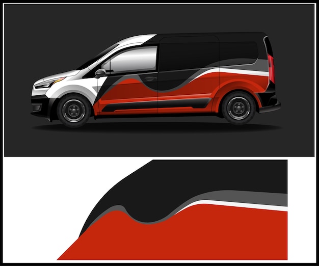 Fondo de deporte de vector para envoltura de coche de carreras