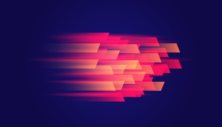 Vector fondo deportivo abstracto moderno collaje de neón geométrico de moda para movimiento de velocidad futurista