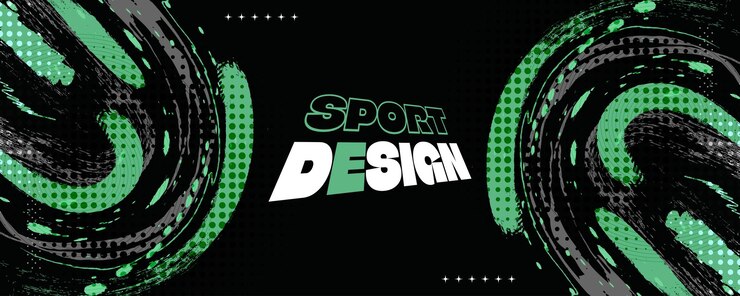 Vector fondo deportivo abstracto con textura de pincel gris y verde y efecto de medio tono fondo retro grunge para diseño de pancartas o carteles