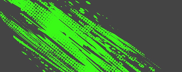 Fondo deportivo abstracto con textura de pincel verde y gris y efecto de medio tono Fondo grunge para diseño de pancartas o carteles