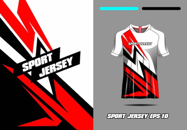 Fondo deportivo de camiseta para camiseta de fútbol ciclismo de descenso juegos de fútbol Premium rojo blanco