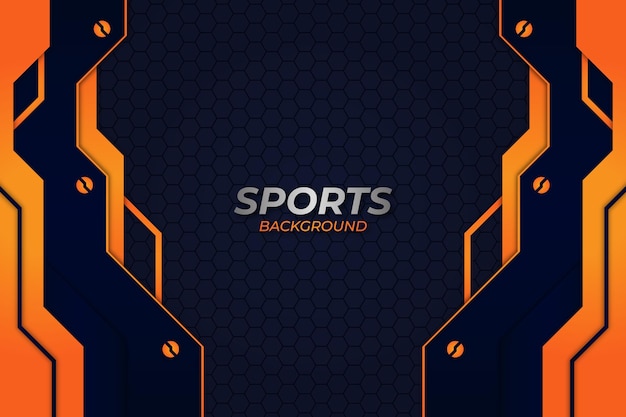 Fondo deportivo estilo azul y naranja