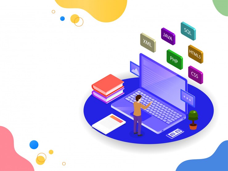 Vector fondo de desarrollo de software.