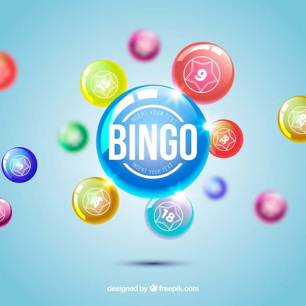 Fondo desenfocado de bolas de bingo 