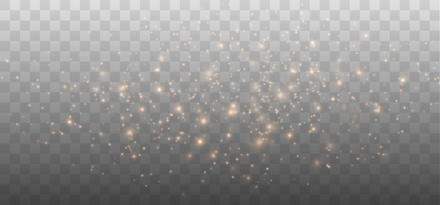 Fondo de destellos de oro Vector partículas brillantes