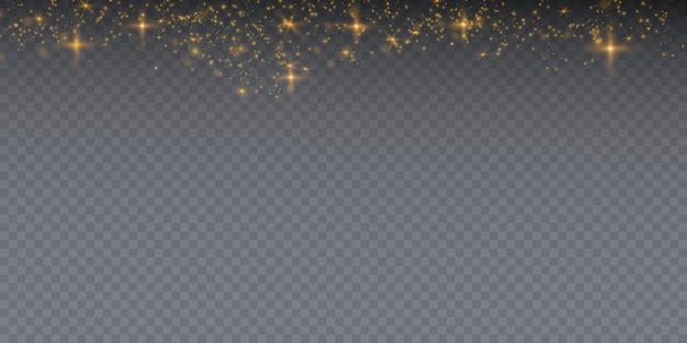 Fondo de destellos de oro vector partículas brillantes