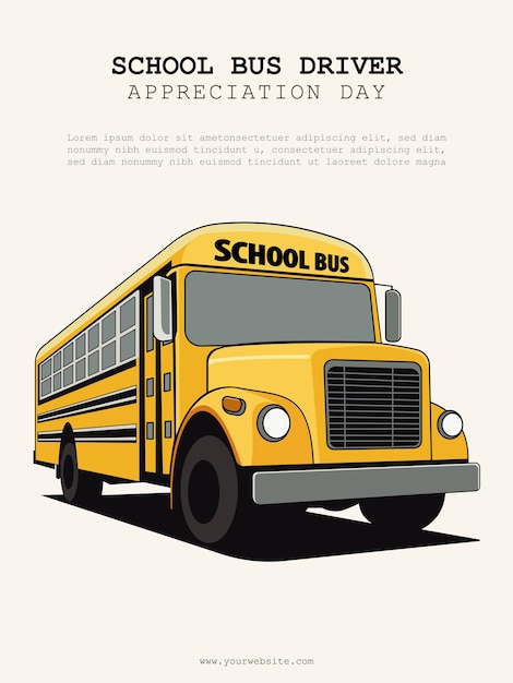 Fondo del Día de Apreciación del Conductor de Autobús Escolar