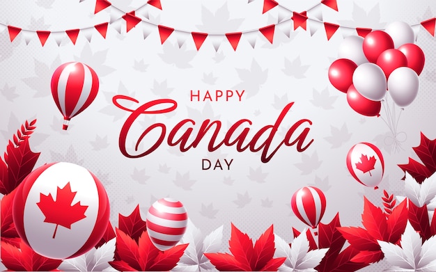 Fondo del día de Canadá en estilo realista