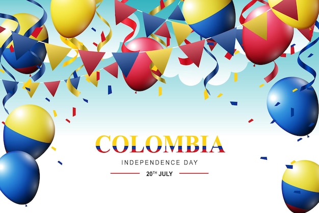 Vector fondo del día de la independencia de colombia