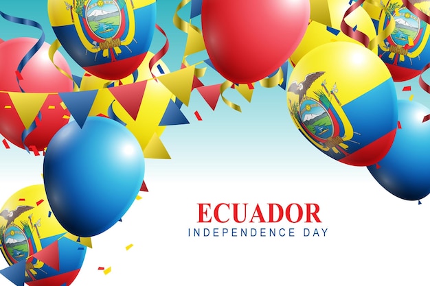 Vector fondo del día de la independencia de ecuador