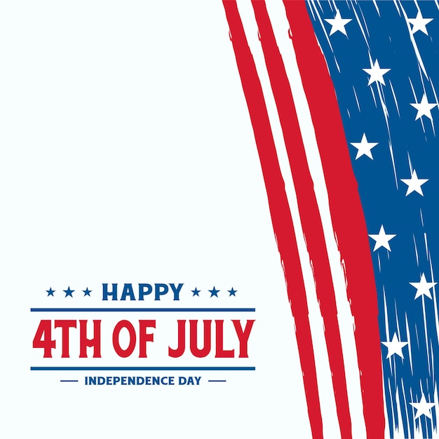 Fondo del Día de la Independencia de Estados Unidos 4 de julio Ilustración vectorial