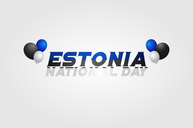 Vector fondo del día de la independencia de estonia con adorno elegante