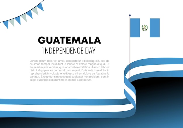 Vector fondo del día de la independencia de guatemala para la celebración nacional el 15 de septiembre aislado en fondo blanco