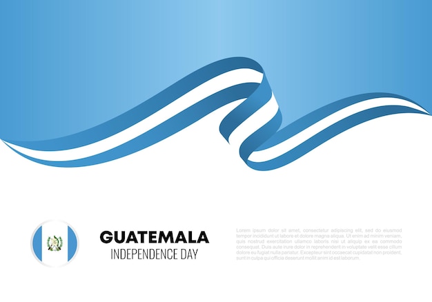 Vector fondo del día de la independencia de guatemala para la celebración nacional el 15 de septiembre aislado en fondo blanco