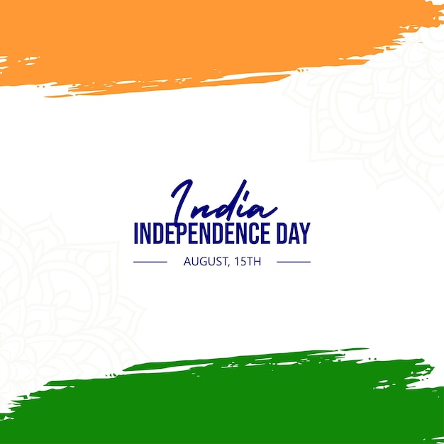 El fondo del día de la independencia de la India, pinceladas abstractas de la bandera de la India