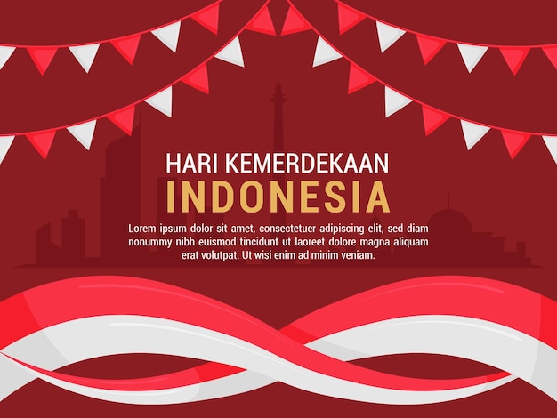 Fondo del día de la independencia de Indonesia