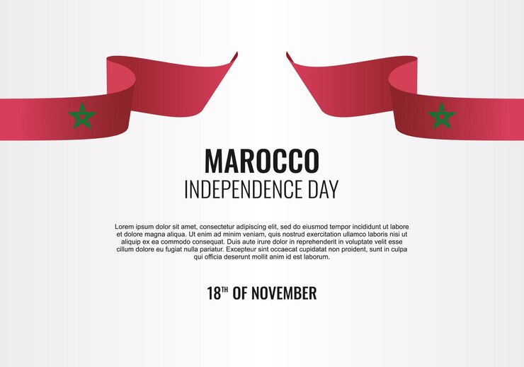 Fondo del día de la independencia de marruecos para la celebración nacional