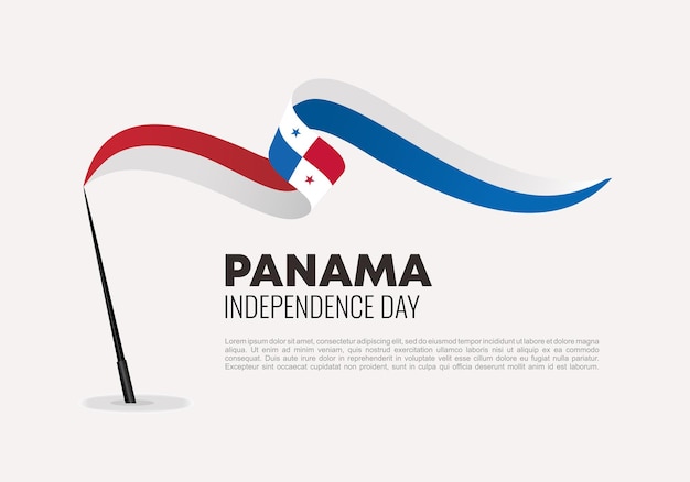 Fondo del día de la independencia de Panamá con bandera para celebración nacional el 23 de junio