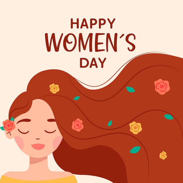 Fondo del día internacional de la mujer Vector Premium