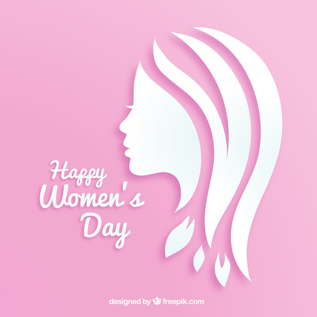 Vector fondo del día de la mujer en papel