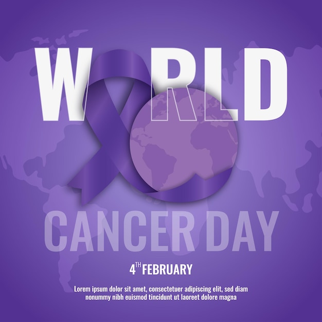 Fondo del día mundial contra el cáncer