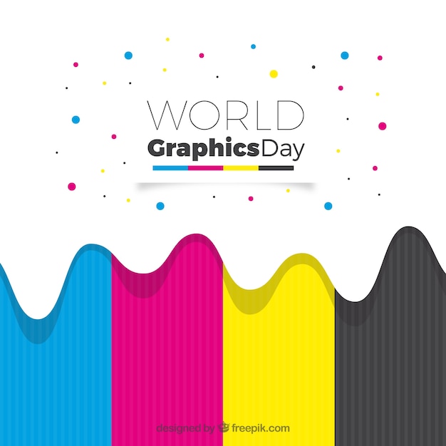 Vector fondo de día mundial de los gráficos con colores