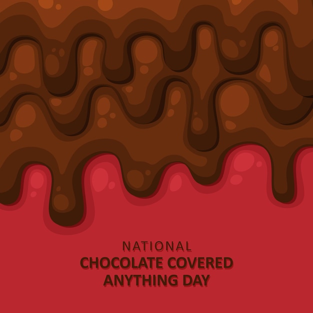 Vector fondo del día nacional de cualquier cobertura de chocolate