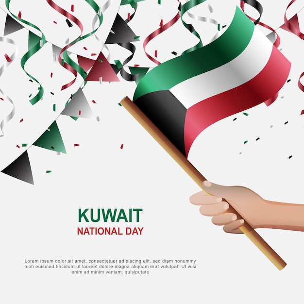 Vector fondo del día nacional de kuwait